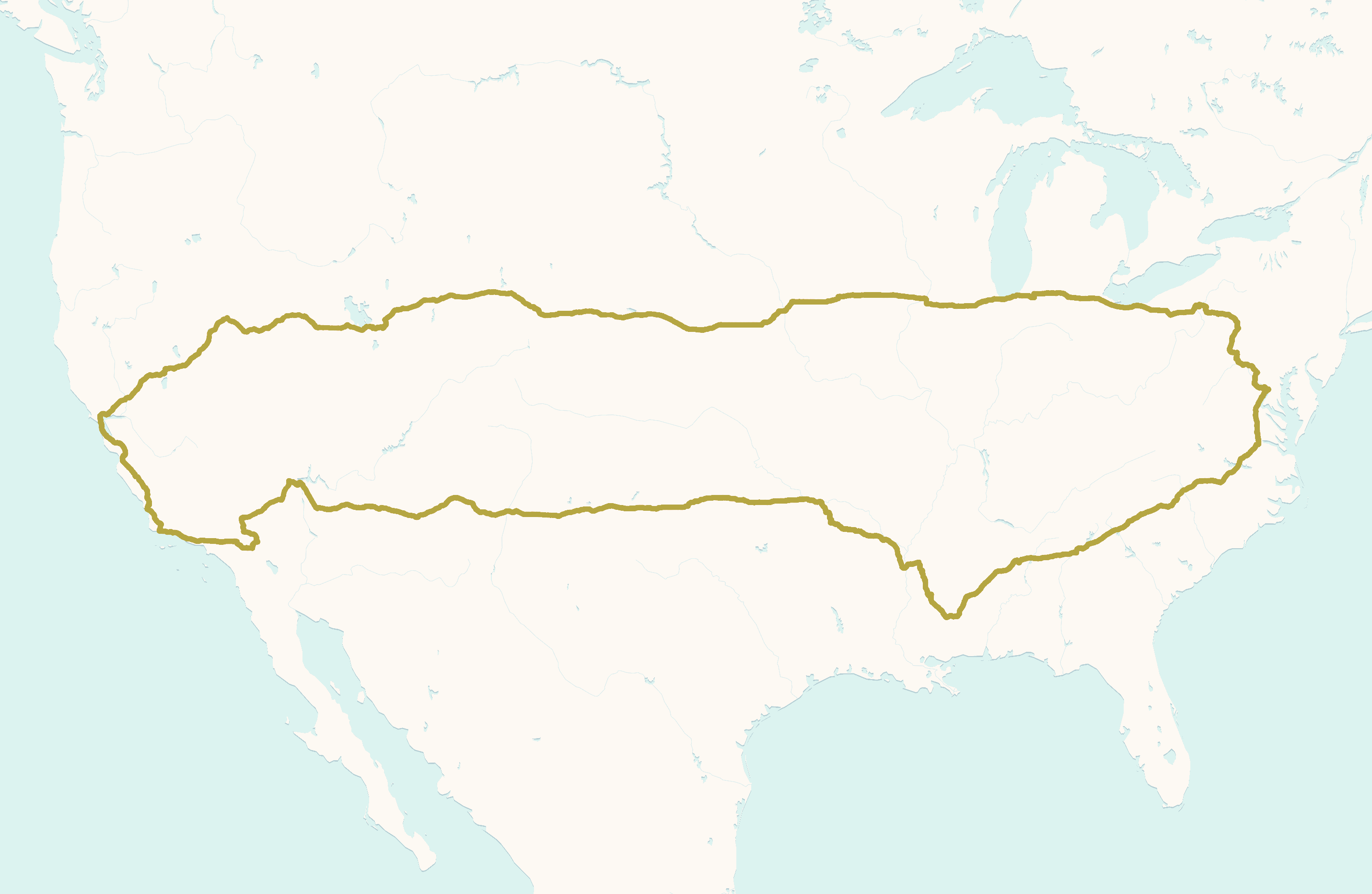 map of the route we took.